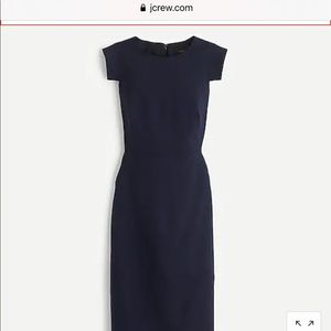 J CREW navy lightweight wool suit dress size 8
